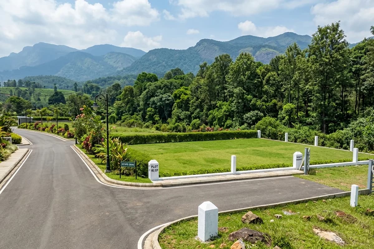 Demarcated residential layout plot ready for building in Coorg